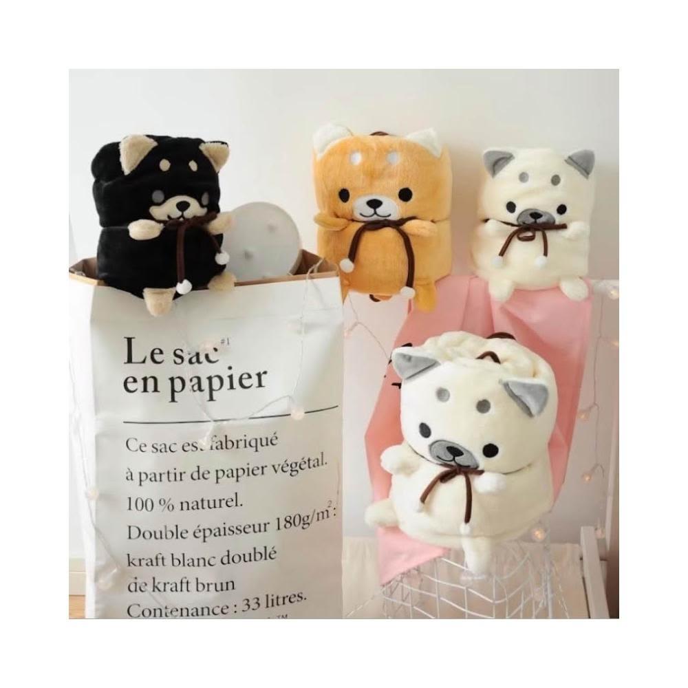 shiba柴犬毛毯法蘭絨組合毛毯毯子卷毯聖誕節禮物交換禮物柴犬娃娃柴犬懶人毯HL49