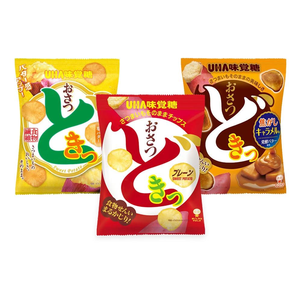 【UHA 味覺糖】甘薯片 原味 65g / 鹽奶油 65g / 焦糖 60g 三種口味 
