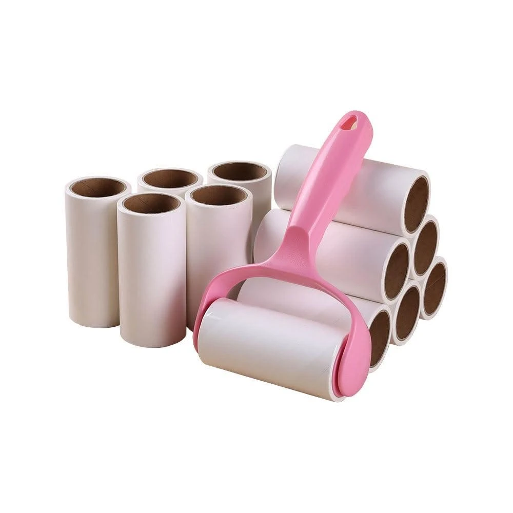 〔小島百貨〕10cm 黏毛器 滾輪黏毛器 黏毛替換紙 毛髮清潔器 寵物黏毛器 紙芯 補充紙 替換紙 滾毛器 斜撕式