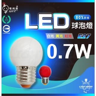 【spirit 電精靈】 LED球泡燈 E27 省電燈泡 神明燈 小夜燈 紅燈泡 球泡燈 小球泡