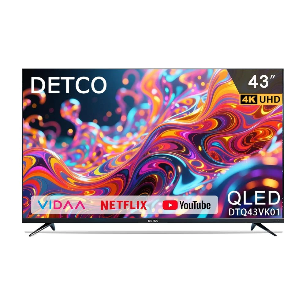 【DETCO】43吋 QLED智慧連網液晶顯示器 VIDAA TV(DTQ43VK01)