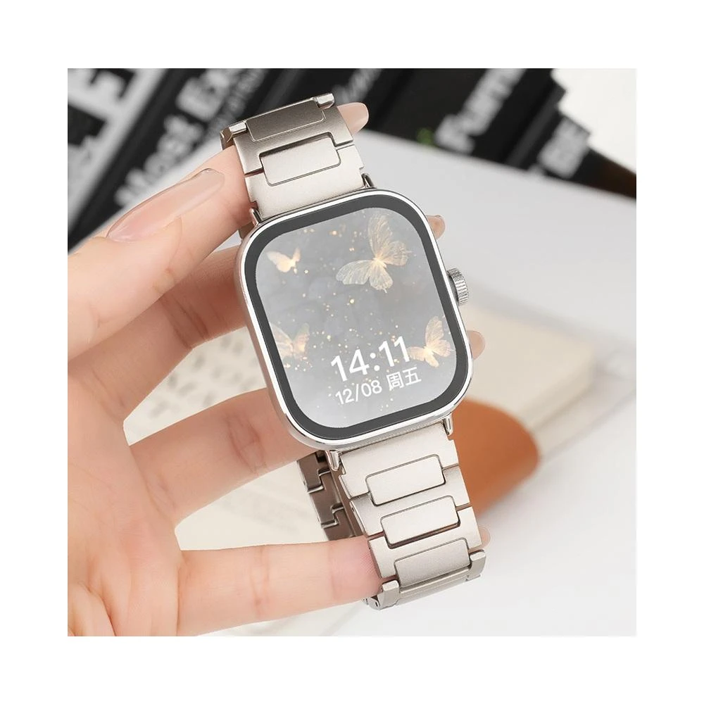 Redmi Watch 5/4金屬錶帶 鈦色工字三株金屬不鏽鋼小米錶帶 紅米Watch 6 5 active/5lite