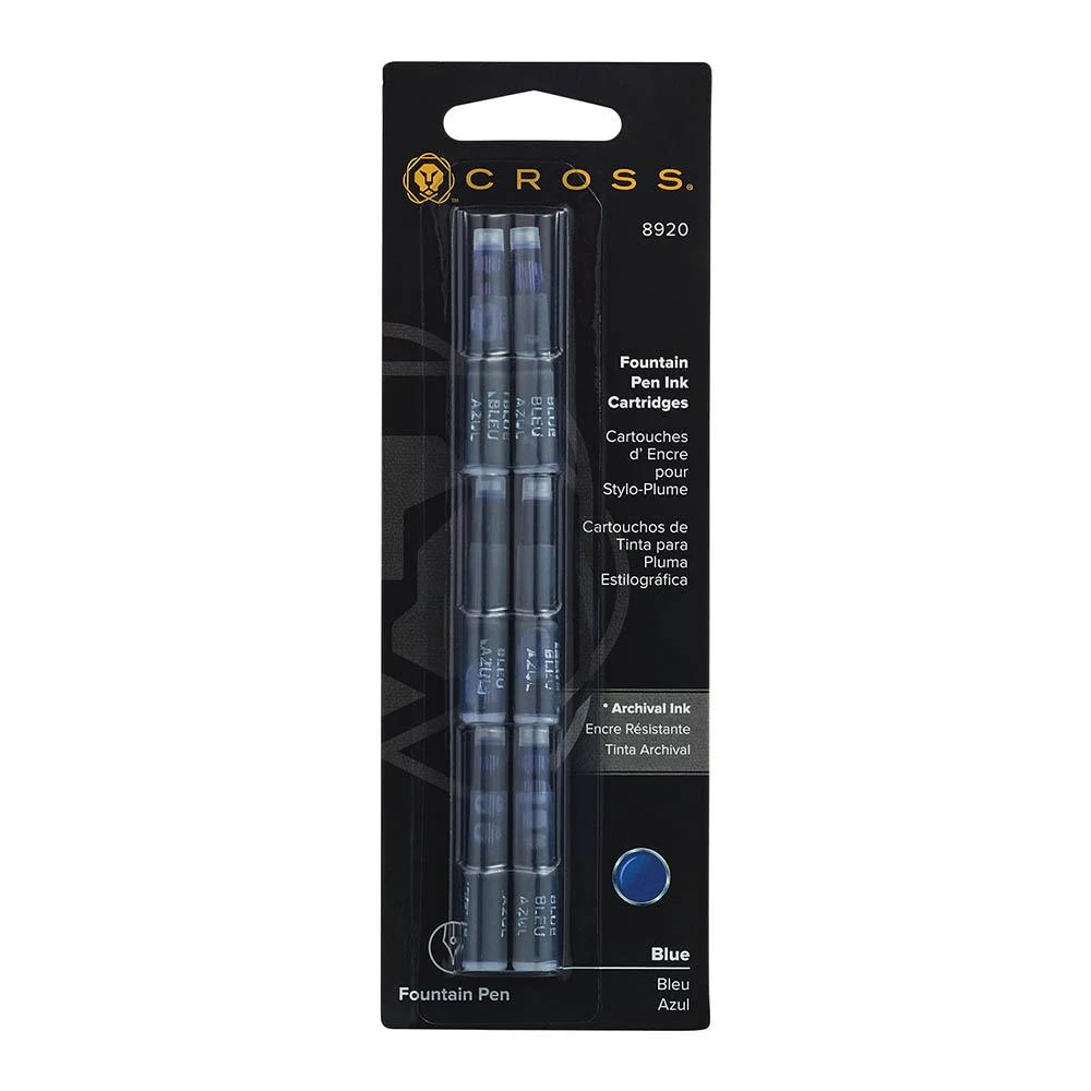 【CROSS】Fountain Pen 鋼筆墨水卡管 藍 6入 /卡 C8920
