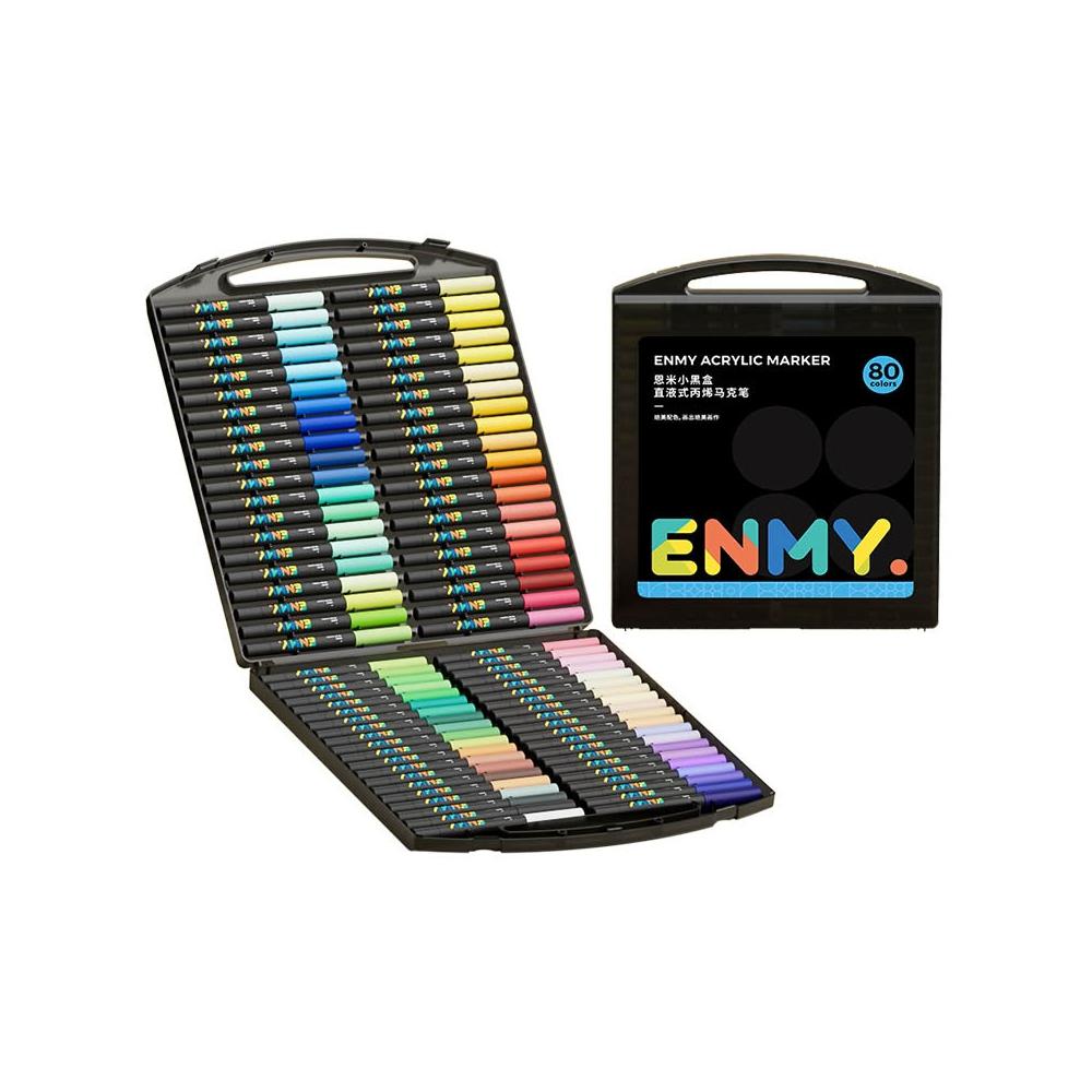 【ENMY】{台北發貨} ENMY 恩米小黑盒 80色 丙烯馬克筆 彩色筆 麥克筆 畢業禮物 SGS