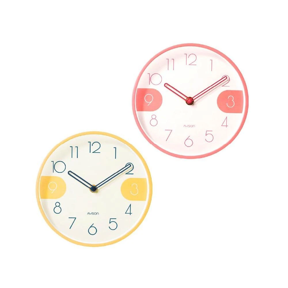 【AWSON 歐森】AWSON 童趣粉彩超靜音掛鐘 LD988