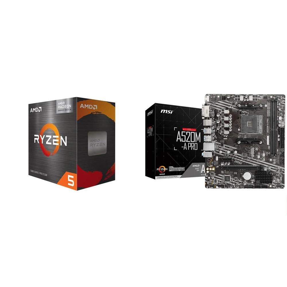 【AMD 超微】〈自MO價〉R5 5500GT+微星 A520M-A PRO M-ATX主機板