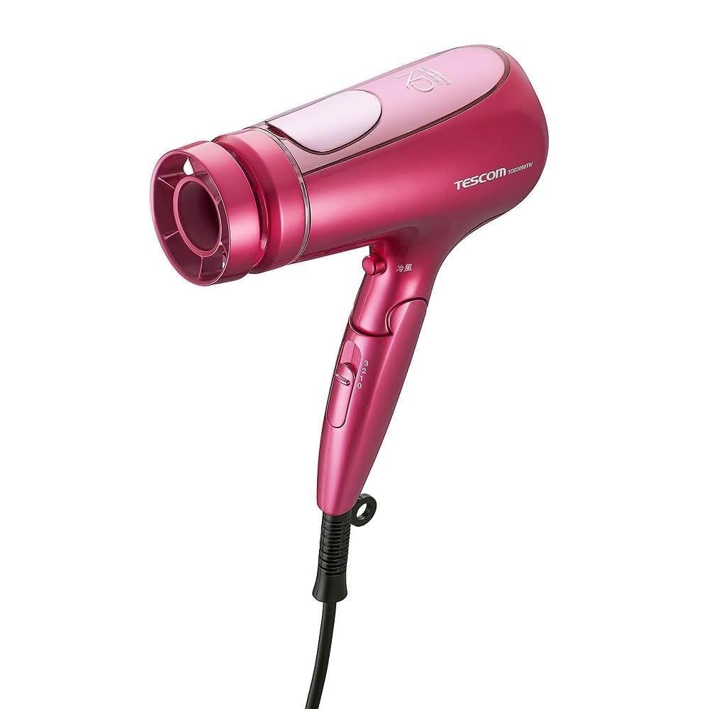 【TESCOM】大風量速乾負離子美髮白金奈米水霧膠原蛋白吹風機 TCD3000TW 桃紅色 TCD-3000TW
