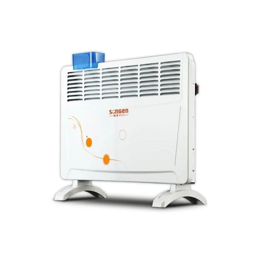 SONGEN 松井 SG-712RCT 居浴兩用對流式電暖器，IPX2級防水設計，適合浴室與居家使用。出浴不著涼，無光害、無噪音、無耗氧、無輻射，提供三檔溫控調節，操作簡便。產品尺寸 W660xD220xH500mm，含腳架，外箱尺寸 W710xD145xH485mm，重量 3.5KG，適用 3坪以下空間，電壓 110V 60Hz，適合追求安全與舒適的消費者。