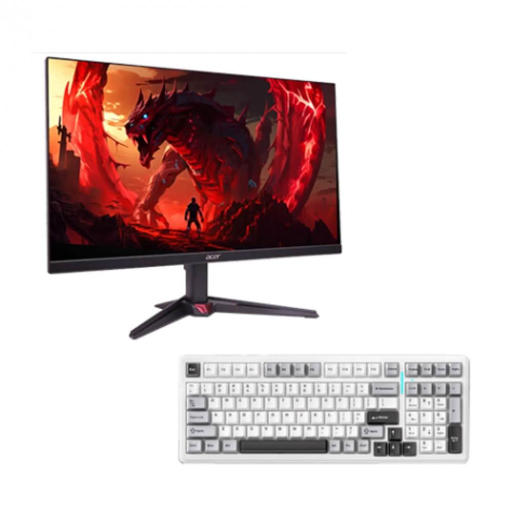 【Acer 宏碁】【破盤價】【27型】Acer XV270 W3 電競螢幕+狼蛛 AULA F99pro 暗夜國度(加碼送滑鼠)