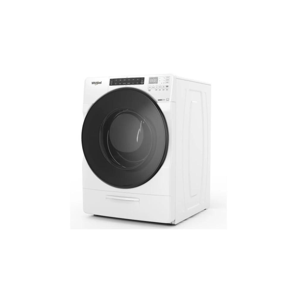 Whirlpool惠而浦 WWEB10701BW 烘衣洗衣機，10.5kg 洗衣容量、7kg 烘衣容量，採用變頻馬達與不銹鋼內槽，提供高效節能洗淨體驗。尺寸 600 x 850 x 635mm，重量 74kg，中國製造，適用 110V/60Hz 電壓。全機 1 年保固，馬達享 10 年保固，含基本安裝服務。BSMI 許可字號 R35769，適閤家庭使用的高 CP 值選擇。