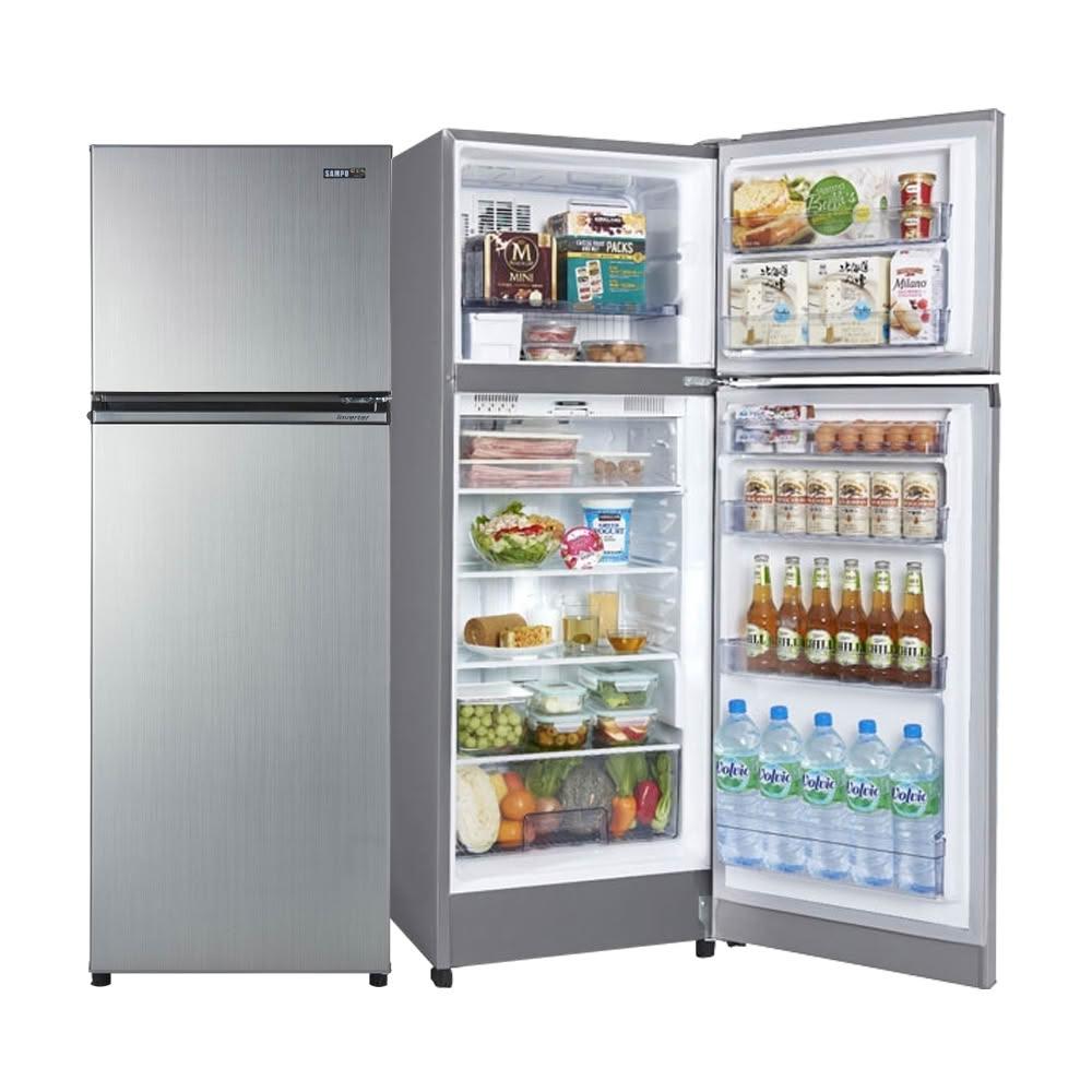 【SAMPO 聲寶】( SR-C25D/G6 ) 250公升 星美滿極光鈦變頻雙門冰箱 -星辰灰