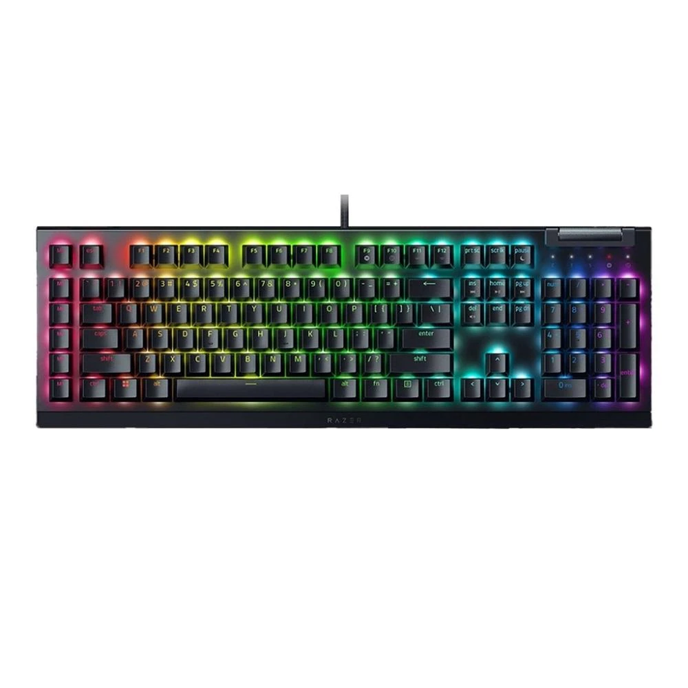 【Razer 雷蛇】黑寡婦蜘幻彩版鍵盤V4X 綠軸電競鍵盤 (RZ03-04701600-R3T1)