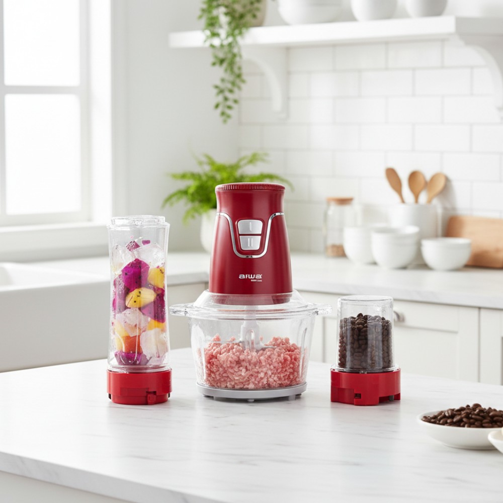  AIWA 愛華 AB-G2J 專業型調理機，採用高硼砂玻璃內部材質，容量2L~3L，高速20000~25000 RPM轉速，適合果汁、研磨、攪拌等多功能使用。中國製造，110V電壓，消耗功率400~500W，產品尺寸115×115×169mm，重量約2.4Kg。配件包含2L玻璃攪拌碗、600ml果汁杯、100ml研磨杯等，BSMI許可字號R38362，享1年保固。專業破壁機首選，高效料理家用神器！ 