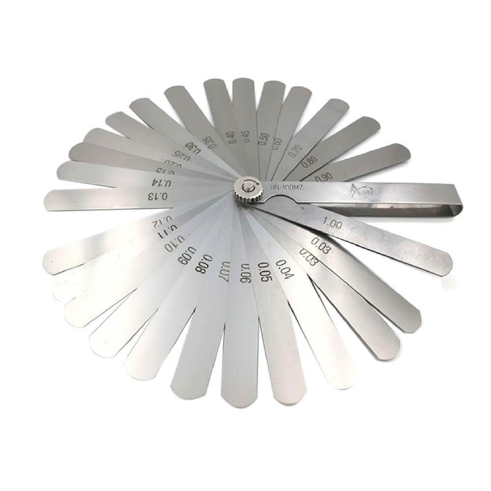 【標準型100mm】厚薄規／間隙規 25片入 0.03–1.00mm 公制