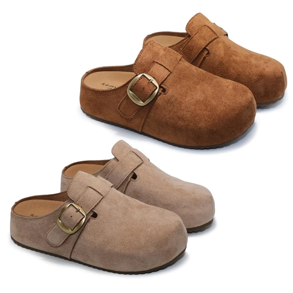 C&D 女鞋 增高3.5CM 可調節魔鬼氈 防滑厚底休閒穆勒鞋 便鞋 拖鞋 半拖鞋 包頭鞋 前包鞋 懶人鞋