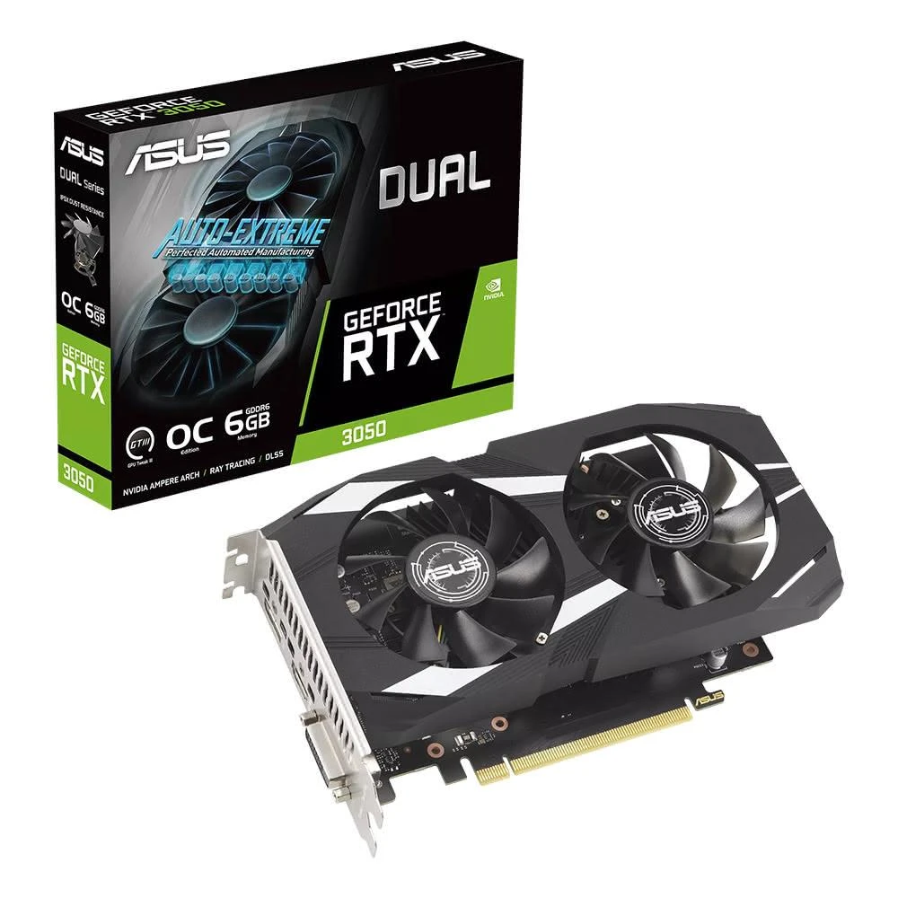 【ASUS 華碩】DUAL-RTX3050-O6G(顯示卡 長20.1cm )
