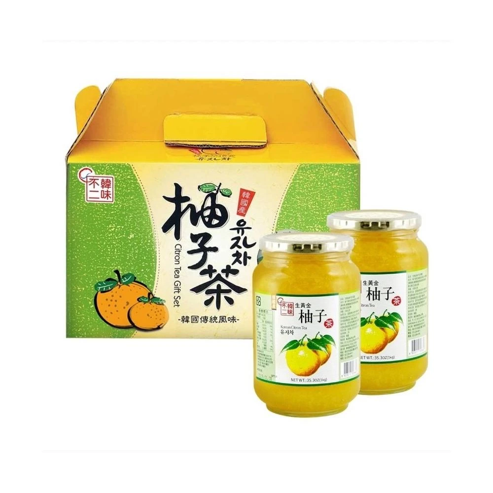 愛的小舖-韓味不二柚子茶飲組 1公斤 X 2入 效期： 2027年5月份