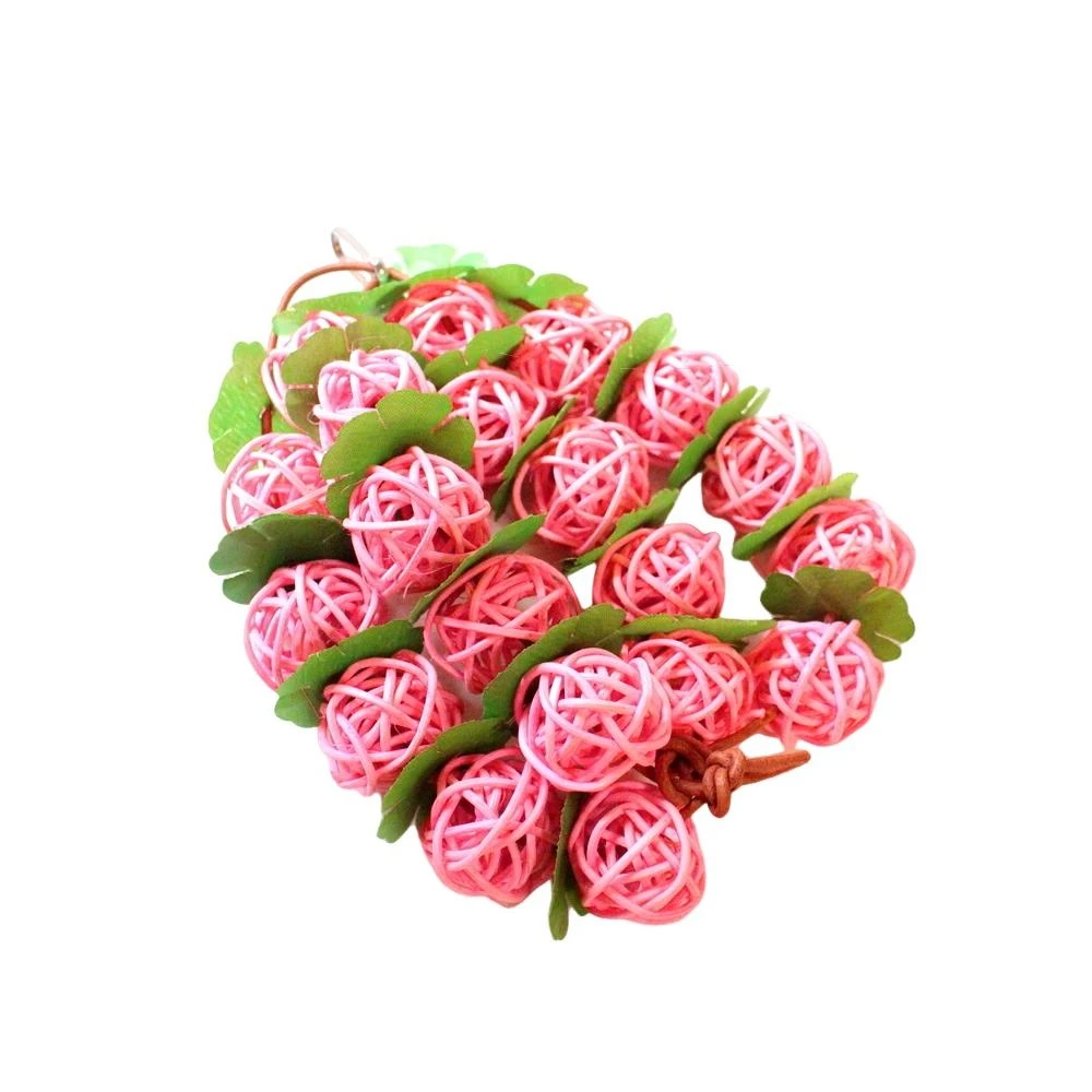 草莓纍纍果串 鸚鵡玩具 鸚鵡啃咬玩具 波力鸚鵡玩具生活館