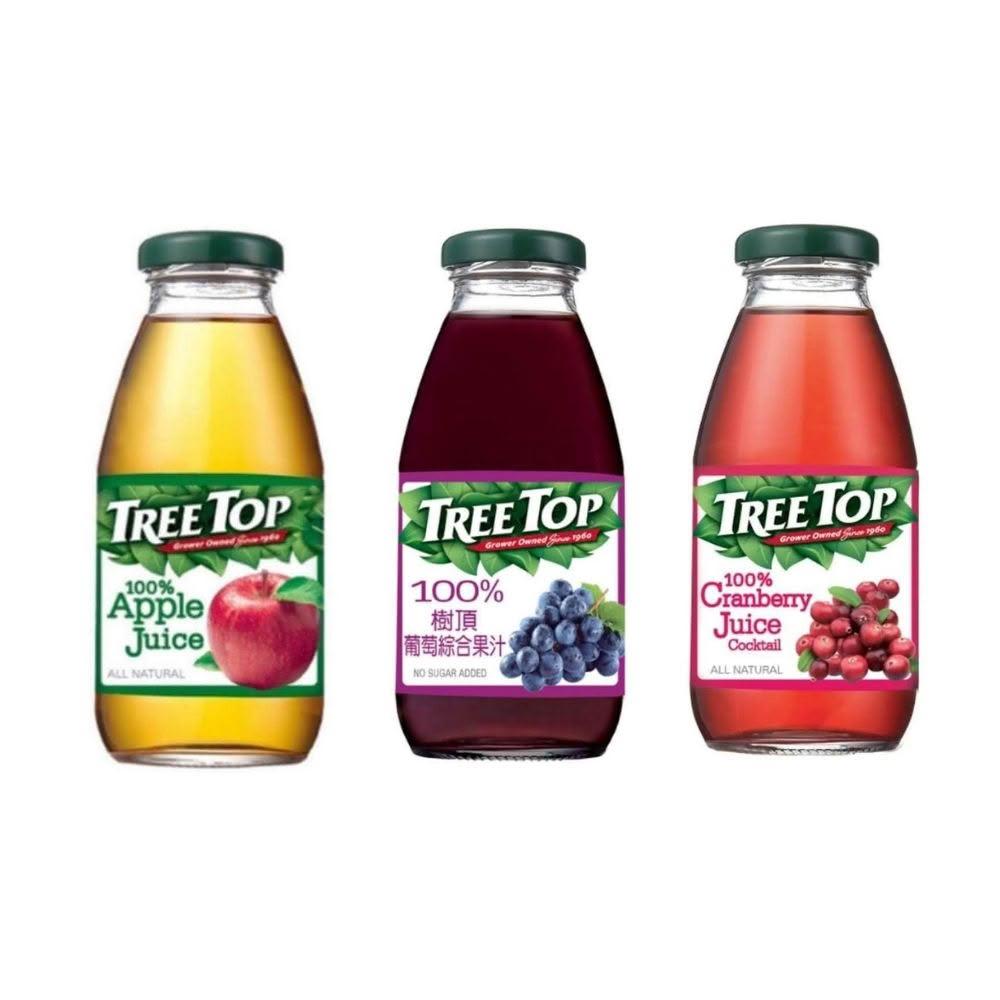 【Tree Top 樹頂】樹頂TREE TOP 100%蘋果/葡萄/蔓越莓汁 300ml x1瓶(零瓶)