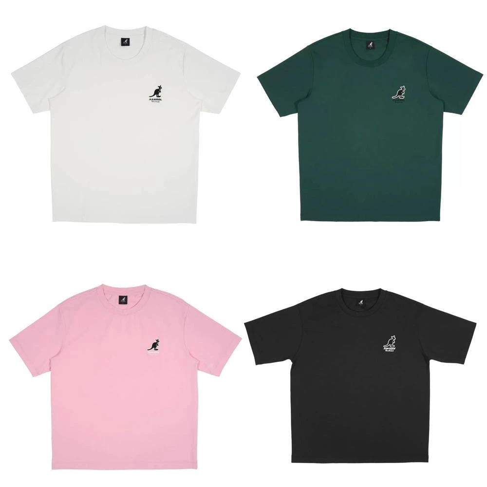 【KANGOL】KANGOL 中性 白 黑 粉 綠 涼感 袋鼠 經典短T 65251028-