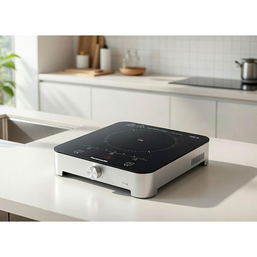  Panasonic國際牌 KY-T30 電磁爐，黑色系設計，適合臺灣110V/60Hz家庭使用。產品重量僅2.5Kg，輕巧便攜，電源線長1.6m，消耗功率1200W以上，提供強勁加熱效能。中國原產地製造，BSMI許可字號T31017，確保安全可靠。配件包含說明書(含保證卡)，享1年保固。完美電磁爐選擇，提升廚房效率！ 
