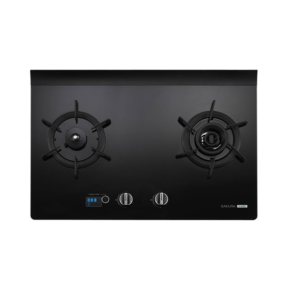 【SAKURA 櫻花】櫻花 SAKURA G2928GB 智能雙炫火二口玻璃檯面爐 大面板 黑色強化玻璃 (僅限 中彰投 含基本安裝)  免運