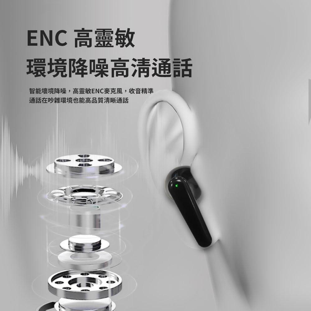 【Lami Fans】雙軌滑蓋開倉 真藍牙無線耳機 5.3Bluetooth HiFi音效（半入耳式 環境降噪 高清通話 入耳無感 人體工學設