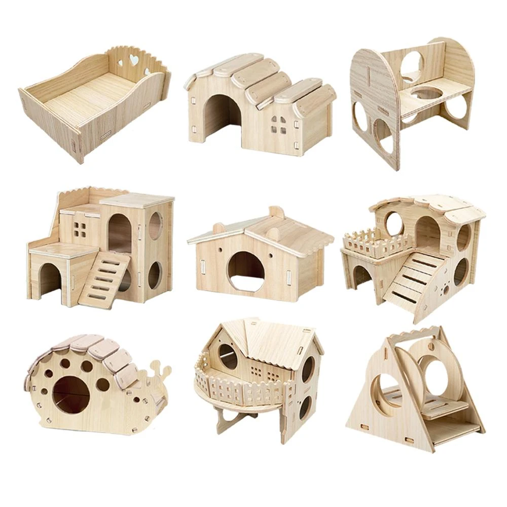 【LIKE PET】倉鼠木製造景倉鼠家具 倉鼠屋別墅 木屋房子 睡窩小窩 倉鼠窩 倉鼠用品