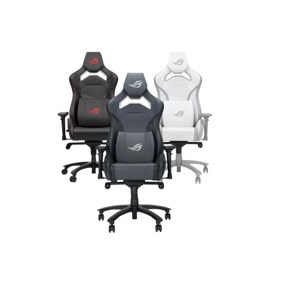 【ASUS 華碩】ROG SL301 Chariot X CORE 電競椅 優質PU皮革 4D扶手 耐用PU椅輪 記憶泡棉腰墊 賽車椅