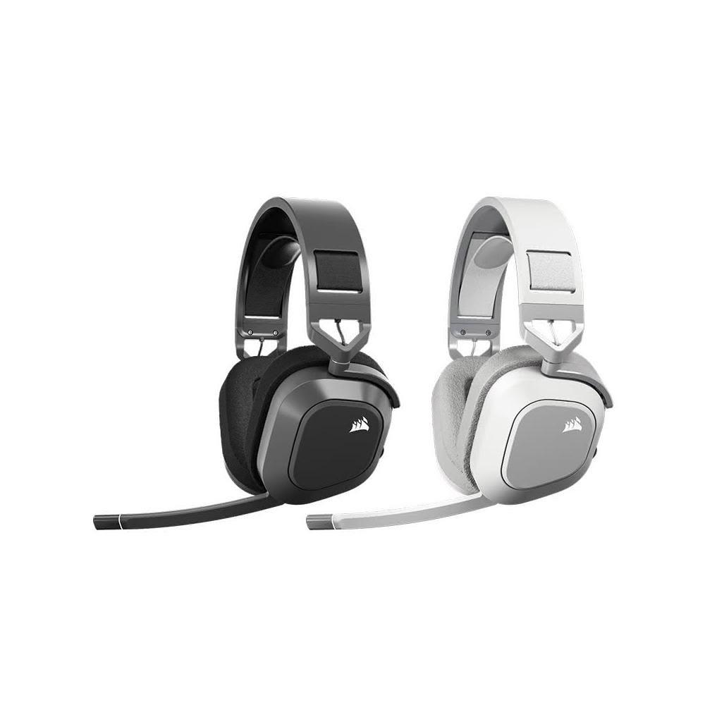 Corsair 海盜船 HS80 MAX 是專為電競玩家設計的頂級頭戴式耳機，支援藍芽無線連線與 USB 有線模式，提供 119dB 高靈敏度與 100Hz-10kHz 麥克風頻率響應。黑色系輕巧 717g 設計，適用 Windows 與 MAC 系統，內建高品質麥克風確保清晰通訊。無論遊戲對戰或日常使用，都帶來沉浸式音效體驗，兩年保固安心選擇。