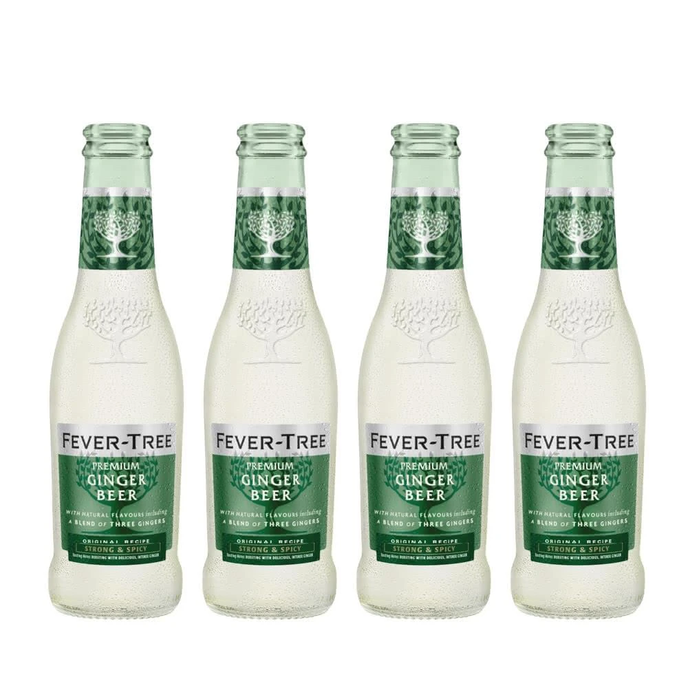 Fever Tree 芬味樹 薑汁啤酒 200ml x4入組 Ginger Beer(無酒精 薑汁汽水 汽水 氣泡飲)