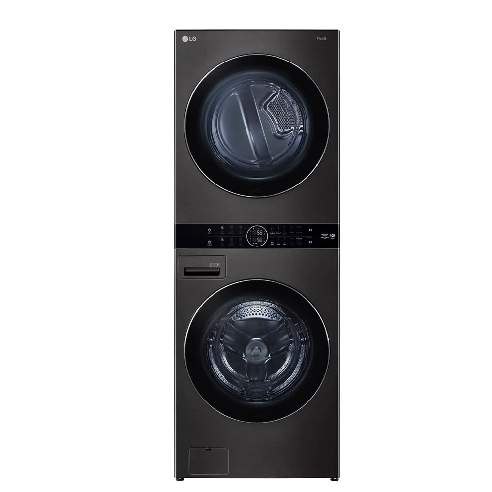 【LG 樂金】WD-S1916B 19KG滾筒洗衣機+16KG免曬衣乾衣機 黑色