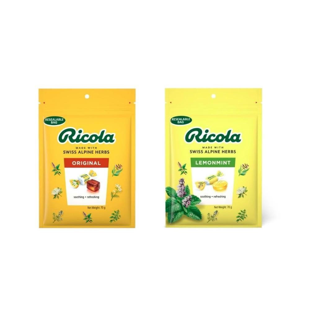 【RICOLA 利口樂】RICOLA 利口樂 草本喉糖70g(檸檬)(原味) 6入/3入