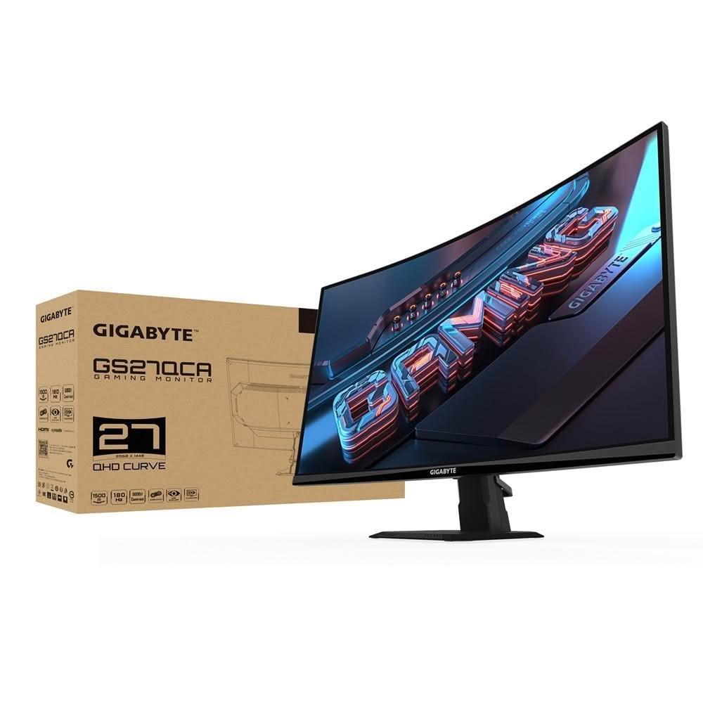 【GIGABYTE 技嘉】GIGABY技嘉 GS27QCA 27吋 曲面螢幕/VA/2K/180Hz/低藍光.不閃屏