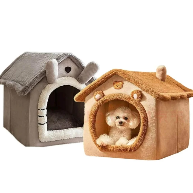 【LIKE PET】寵物保暖小屋子 (寵物保暖窩 寵物房子 貓狗睡窩 狗窩貓窩 寵物睡墊 可拆洗 四季通用 寵物窩)