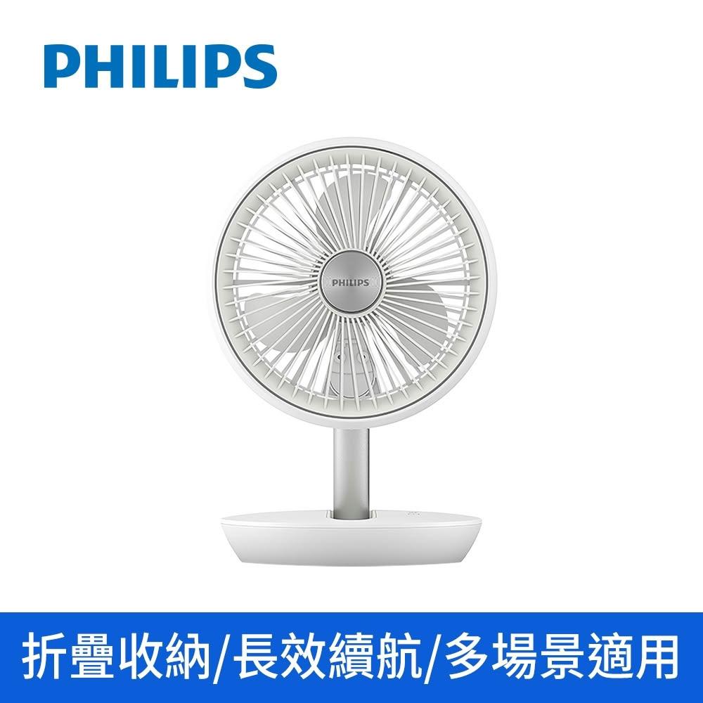 【Philips 飛利浦】【戶外露營首選】飛利浦ACR2124DX 迷你摺疊風扇 環保節能 低噪音 無刷直流馬達 多角度調節
