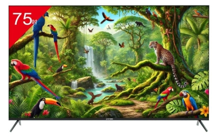 TATUNG大同 UH-75UG900A 是一款75吋4K解析度智慧電視，提供高畫質視覺享受與3D環繞音場。內建中文功能選單，支援3組HDMI端子與2組USB插槽，方便多媒體裝置連線。產品為，重量15.3KG，尺寸高885X寬1446X深299MM，無附視訊盒，電源需求為110V，倍頻60HZ，適閤家庭娛樂與多用途使用。