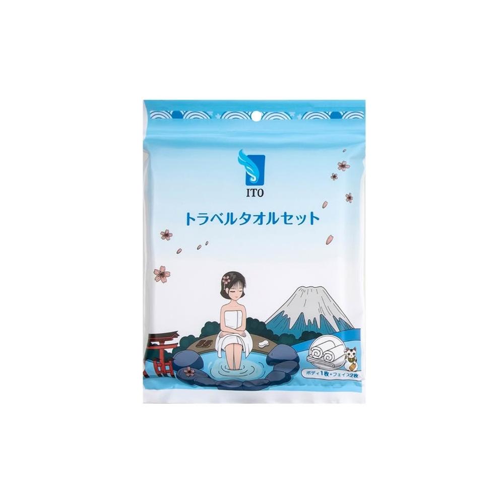 【ITO】ITO 浴巾柔巾旅行套裝組 (浴巾 X 1入 + 毛巾 X 2入)