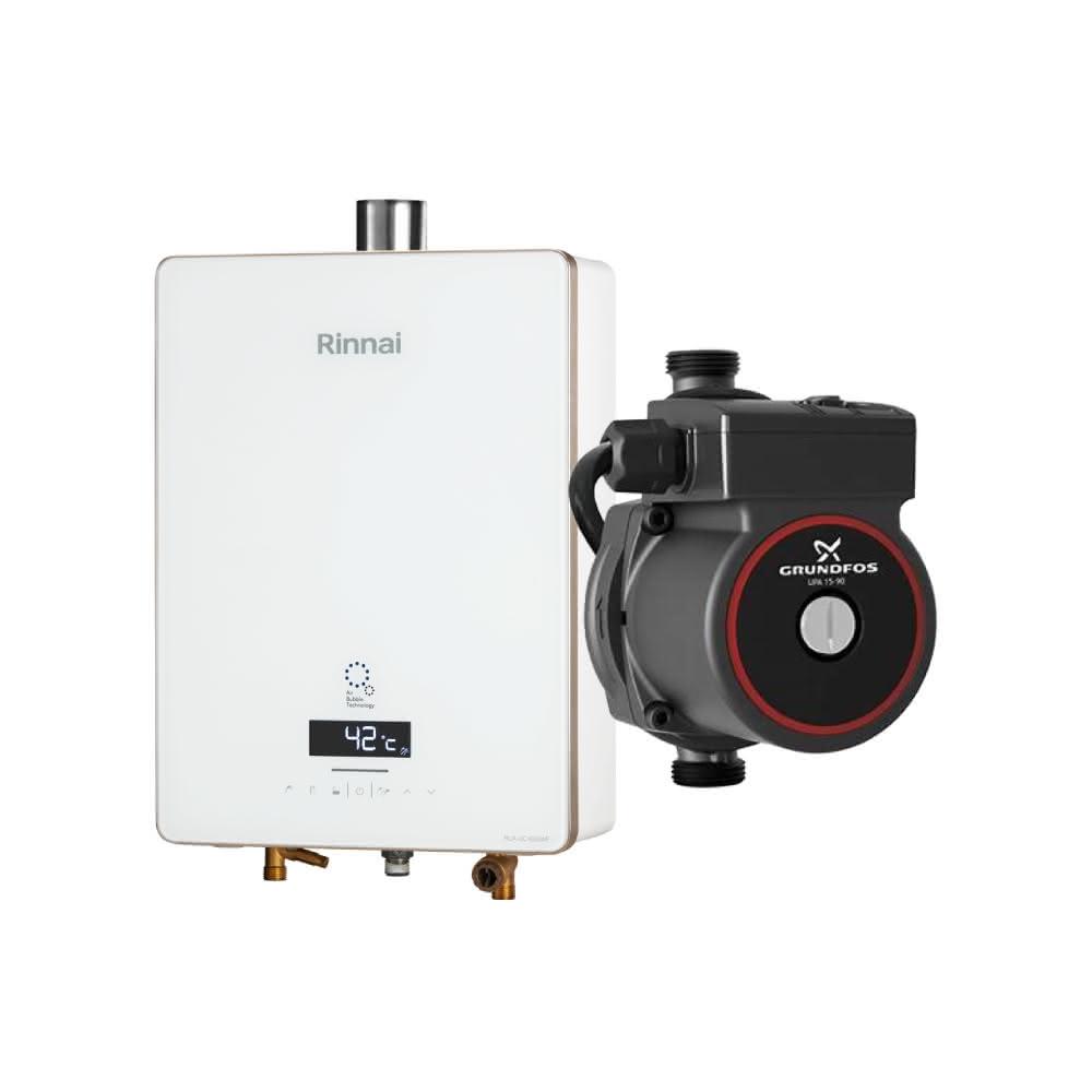 【林內】RUA-UC1628WF UFB16L屋內型強制排氣熱水器 NG1/LPG +GRUNDFOS 葛蘭富 熱水器加壓機