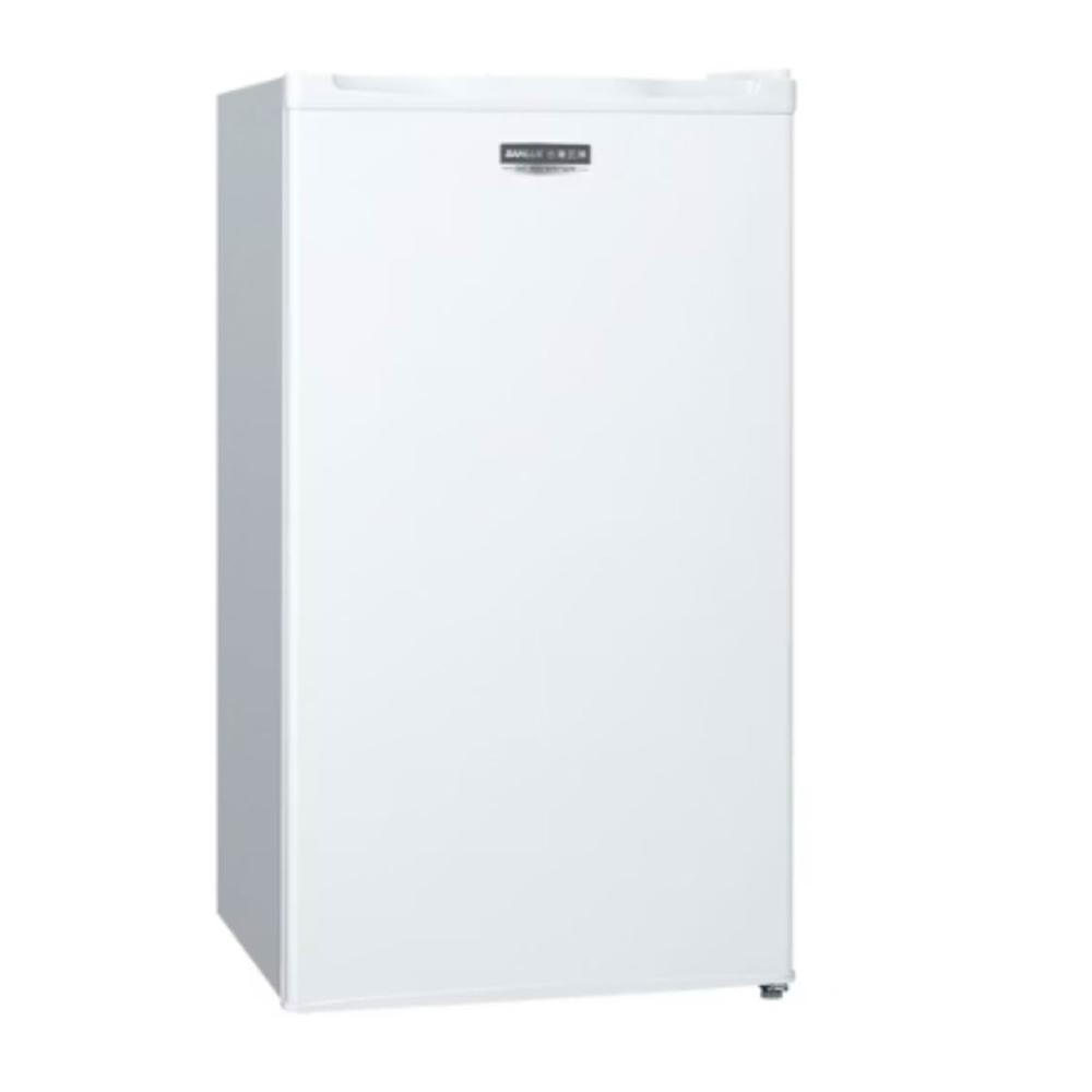 SANLUX臺灣三洋 SR-V97A 單門冰箱，97公升容量適合小家庭使用，直驅變頻馬達運轉安靜省電，採用環保R600a冷媒，能源效率第1級並獲節能標章認證。尺寸寬47.2cm x 深45cm x 高86cm，白色系設計簡約大方，右開門方便擺放。含基本安裝服務，全機及壓縮機保固1年，BSMI許可字號R31005，中國製造品質保證，是小空間的最佳選擇。