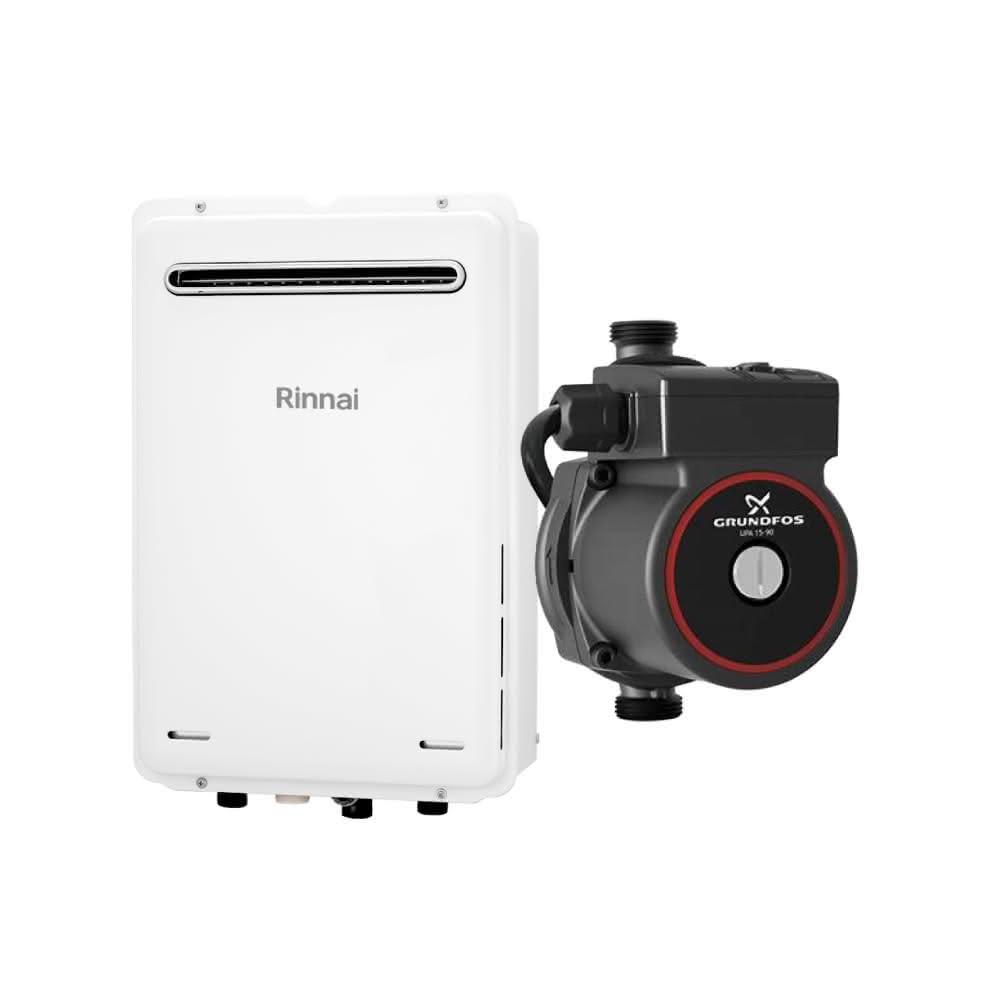 【林內】REU-A2426W-TR 24L屋外型強制排氣熱水器 NG1/LPG 搭配 GRUNDFOS 葛蘭富 熱水器加壓機