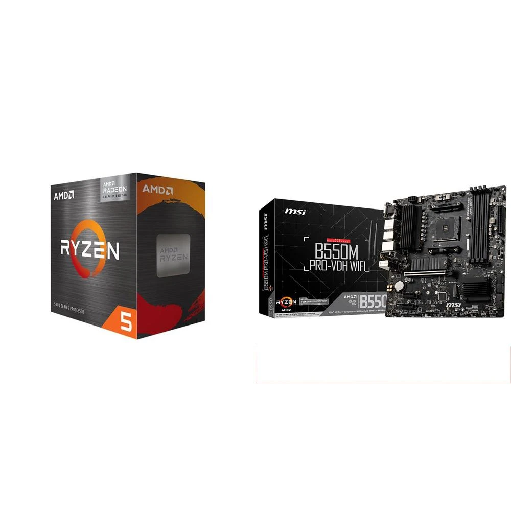 【AMD 超微】〈自MO價〉R5 5500GT+微星 B550M PRO-VDH WIFI M-ATX主機板