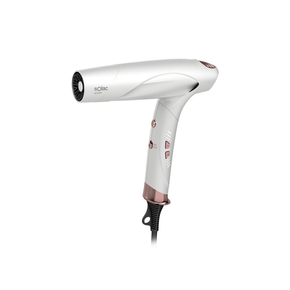 【SOLAC】SD-1300 智能中和離子專業吹風機 珍珠白