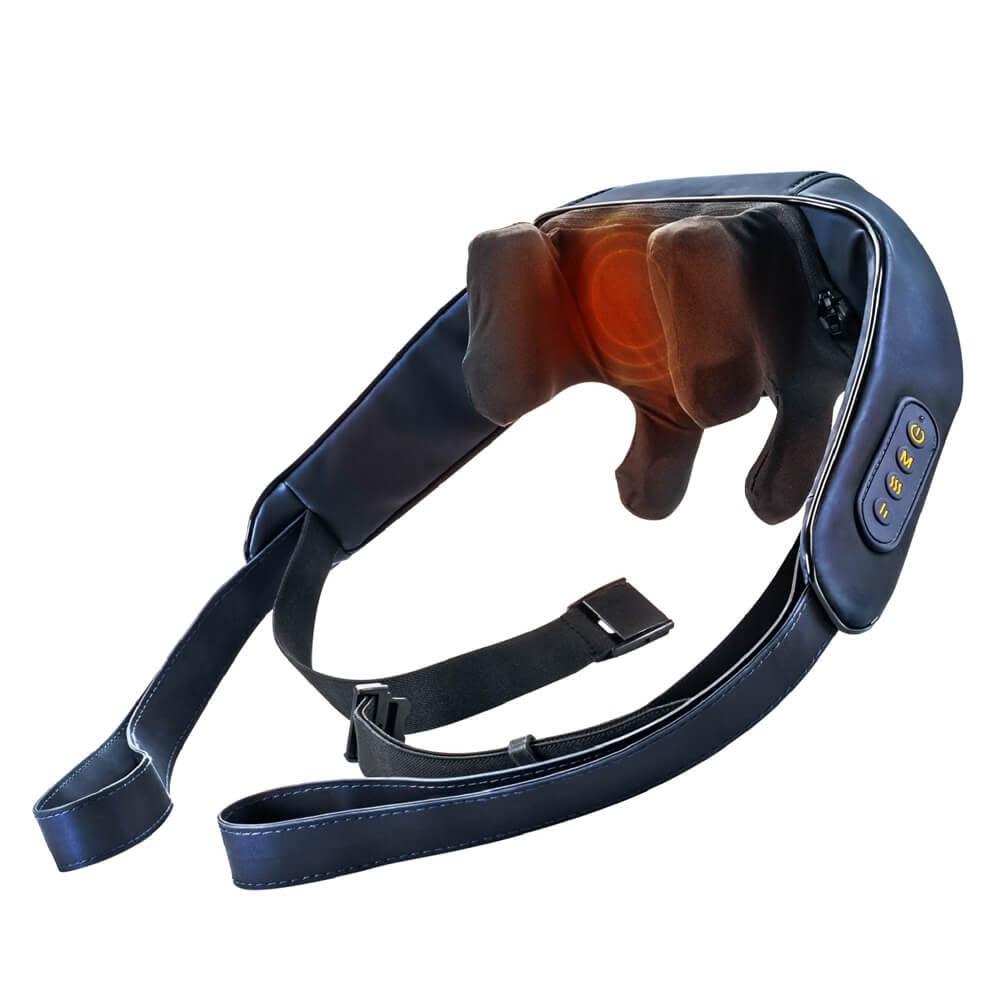 【MOLIJIA 魔力家】直營｜M637 無線免手持-充電式肩頸按摩帶(BY060037B)