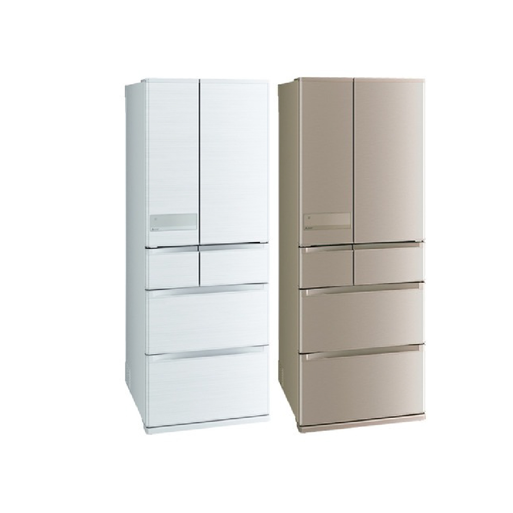 【MITSUBISHI 三菱電機】605(L) 1級變頻6門電冰箱 MR-JX61C 玫瑰金/絹絲白 日本製/送基本安裝【贈2合1冷暖扇】