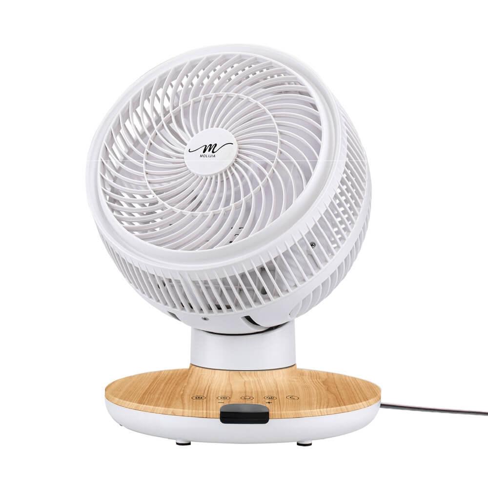 【MOLIJIA 魔力家】直營｜福利品｜M187 全自動BLDC變頻無刷直流｜循環風扇-9吋｜桌上型｜木紋款(BY010087)