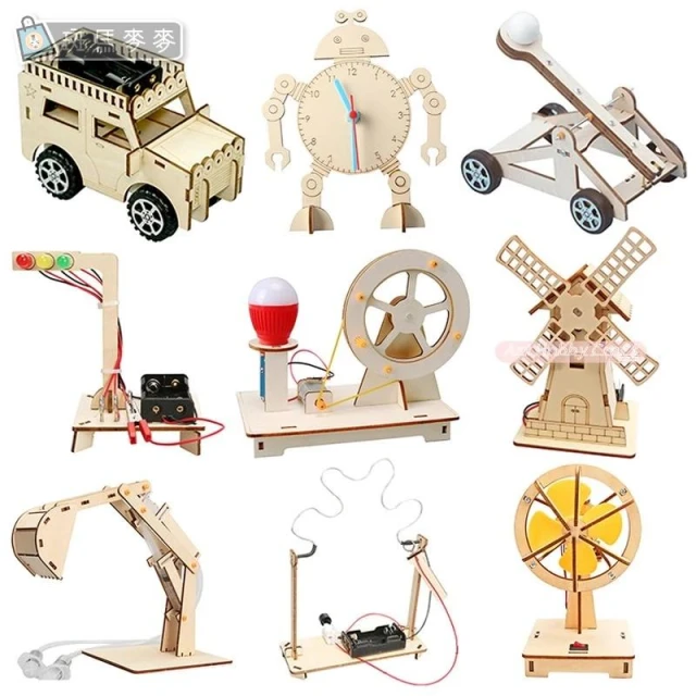 科學木質DIY玩具-貳︱飛機 太陽能車 賽車 DIY材料包 兒童手作 親子手作 美勞 材料包︱麥手作