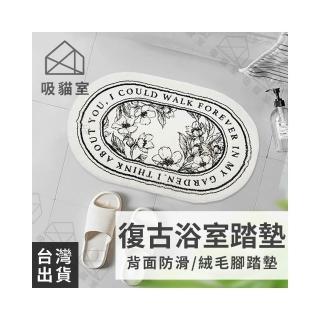 【吸貓室】復古絨毛腳踏墊 毛絨腳踏墊 浴室腳踏墊 廁所腳踏墊 吸水地墊 門墊 居家地毯 吸水防滑墊 吸水地毯