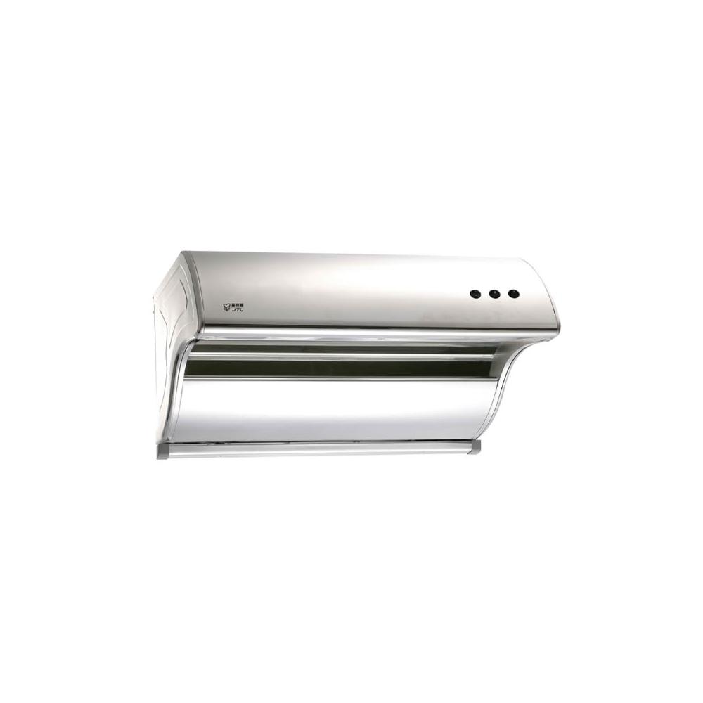  JTL喜特麗 JT-1732 斜背式油煙機，臺灣製造採用高品質不鏽鋼材質，耐用抗鏽。配備翹板式開關，2段風量調整，機體尺寸890x560x370mm，適合標準安裝。電壓110V、頻率60Hz，BSMI認證R31028，保固1年。高效排煙，完美適用廚房，提升烹飪舒適度。 