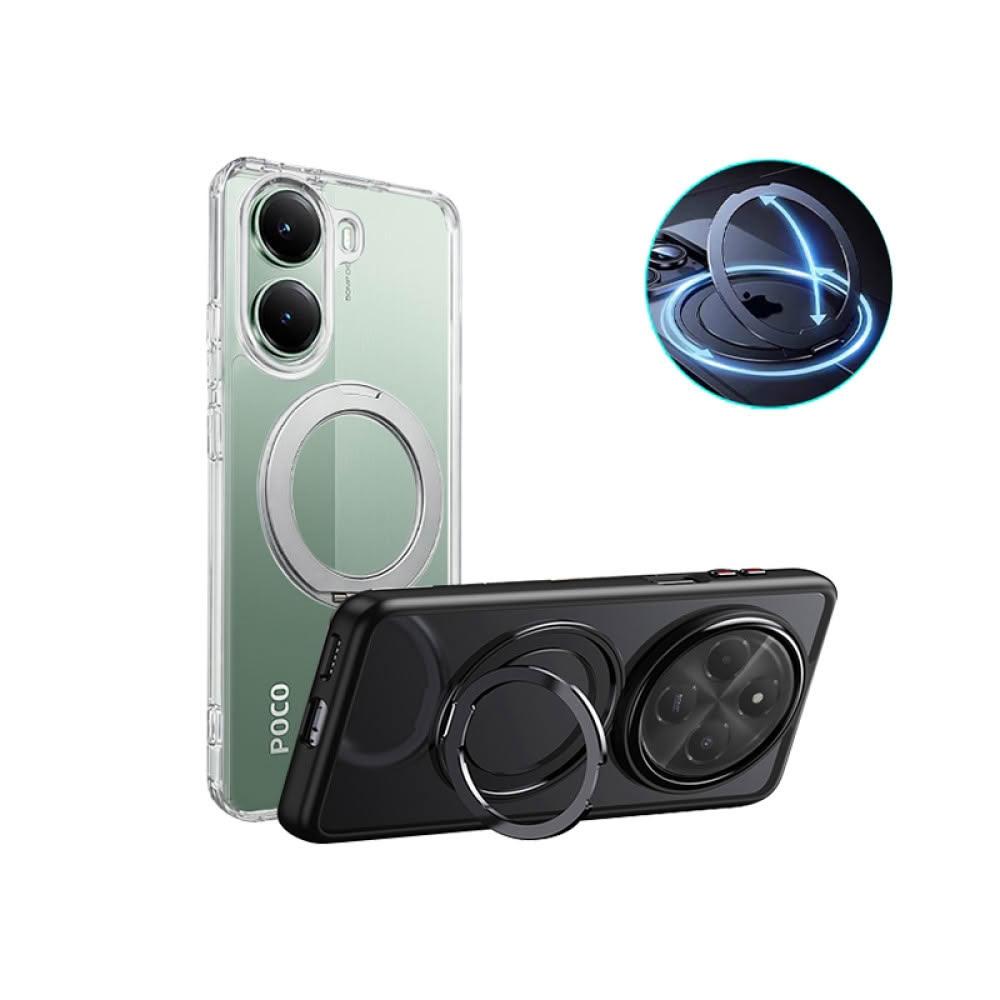 【貼膜達人】POCO 360度旋轉磁吸支架手機殼 防摔殼 適用 POCO M8 F8 Ultra X7 Pro C85 C75